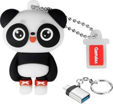 USB 3.0 "Flash" diskai, vandeniui atsparus silikoninis didelės spartos USB 3.0 duomenų saugojimo diskas "Memory Stick Pen Disk Pendrive" su OTG C tipo adapteriu (Panda, 16GB)