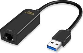 USB 3.0 LAN adapteris, "CableCreation" USB ir RJ45 10/100/1000Mbps Gigabit Ethernet adapteris, USB 3.0 tinklo kabelis, suderinamas su "MacBook", "Xiao Mi Box", komutatoriumi (NS), kompiuteriu, juodas