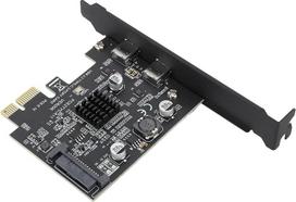 USB 3.2 PCI Express išplėtimo kortelė Gen2 10Gbps PCIe išplėtimo kortelė, dviguba C tipo PCI Express (PCIe) išplėtimo kortelė USB kortelė staliniam kompiuteriui