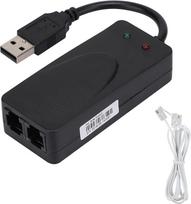 USB 56k balso fakso duomenų išorinis modemas su dviem prievadais, kabelinis modemas, suderinamas su "Win 7/Win 8/Win 10/Win Xp", palaiko automatinį rinkimą, garso ir impulso pasirinkimą, automatinį atsakymą, automatinį persikrovimą
