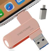 USB atmintinė "iPhone" 64GB atminties kortelė "iPhone Photo Stick Snapstick", tinkanti "iPhone" / "Android" / išmaniesiems telefonams / planšetiniams kompiuteriams Išorinis kietasis diskas, skirtas mobiliojo telefono nuotraukoms saugoti "iPhone" atmintin