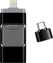 USB atmintinė "iPhone", 2 pakuotės USB atmintinė "iPhone", U SB "iPhone", US-B "iPhone", "Cl E U SB", skirta nuotraukoms, vaizdo įrašams ir failams saugoti (juoda)