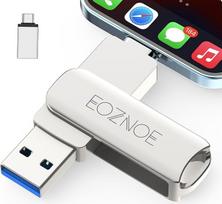 USB atmintinė 128GB, skirta "iPhone", išorinė atmintinė, kurioje galima saugoti daugiau nuotraukų ir vaizdo įrašų. Metalinė USB nuotraukų atmintinė "iPhone", suderinama su "iPhone" / "Android" / asmeniniais kompiuteriais.
