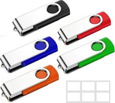 USB atmintinė 16GB, 5 vnt., WISEORANGE Mehrfarbig Speicherstick USB 2.0 Sticks Data Datenspeicher Für Schule, Büro, Autoradio, TV, PC, Laptop(16GB, schwarz, blau, rot, grün, Silber)