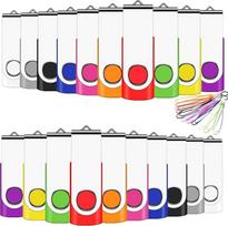 USB atmintinė 2GB Rotate Metalinės USB atmintinės Greitaeigė USB 2.0 pakuotė, 20 vnt., įvairiaspalvė