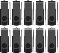 USB atmintinė 32GB, 10 vnt., "Memory Stick", USB 2.0 atmintinė (juoda)