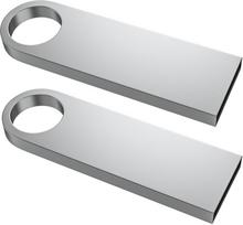 USB atmintinė 32GB, 2 vnt., ABLAZE Mini atmintinė, atspari vandeniui, 32GB USB atmintinė, metalinė, 2 vnt., skirta nešiojamajam kompiuteriui, kompiuteriui, televizoriui, automobiliui