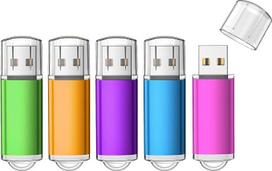 USB atmintinė 32GB, "Memory Stick Metal Waterproof", didelės spartos USB 2.0 atmintinė, USB atmintinė, suderinama su "Windows", "Mac OS", nešiojamuoju kompiuteriu, kompiuteriu, automobiliu, planšetiniu kompiuteriu - 5 spalvotų vienetų pakuotė