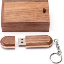 USB atmintinė dviejų atspalvių medinė USB 2.0 atmintinė Duomenų kaupiklis "Memory Stick Memory Stick" su medine dėžute (64GB, šviesiai ruda)