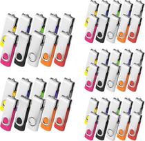 USB atmintinės 1GB Pakuotė 50 įvairiaspalvių "AreTop Memory Stick" USB 2.0 rašiklių, pasukamų 360° kampu, metalinės konstrukcijos, skirtų duomenims saugoti (50 vnt.)