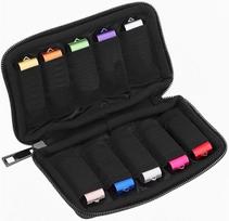 USB atmintinės laikymo krepšys 10 lizdų elektroninių priedų laikiklis USB atmintinių laikiklis USB atmintinės raktų diskai užtrauktukas nykščio diskas Jump Drive