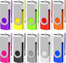 USB atmintinės, 2GB, 10 atmintinių, besisukančios atmintinės, 2GB, 10 pakuočių, duomenų saugojimo rašiklinis diskas, įvairiaspalvė atmintinė