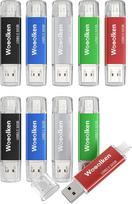 USB C atmintinė 32GB, 10 vnt., USB 2.0 dviguba atmintinė "2-in-1", skirta C tipo mobiliajam telefonui/išmaniajam telefonui/nešiojamajam kompiuteriui/nešiojamajam kompiuteriui/PC