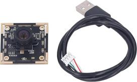 USB kameros modulis 1 MP HD panoraminis vaizdas 100° USB 2.0 Plug and Play Veido aptikimas QR kodų nuskaitymas, juodas