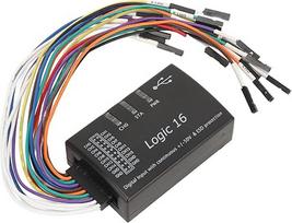 USB loginis analizatorius, nešiojamasis 16 kanalų loginis analizatorius su 100 MHz mėginių dažniu, USB 2.0 sąsaja ir nuolatine +/-50 V ESD apsauga, skirtas WINDOWS, LINUX, OS X