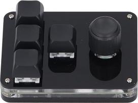 USB mini klaviatūra su 4 mygtukais, 1 programuojama makro klaviatūra, mėlynas jungiklis, RGB mechaninė žaidimų klaviatūra, skirta individualiems pramoniniams pritaikymams, juoda