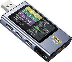 USB testeris, FNB58 USB matuoklis 0-7A 4-28V voltmetras ampermetras Skaitmeninis USB testeris su "Bluetooth" trigeriu ir greito įkrovimo aptikimo USB C matuokliu