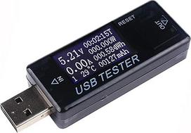 USB voltmetras Ampermetras Strom Spannung Tester LCD skaitmeninis ekranas Power Batterie Kapazität Tester Messung USB Lade Anzeige (raudona, 10 vnt.)