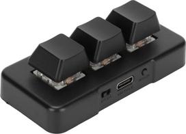 VBESTLIFE 3 mygtukų klaviatūra, USB/2.4G/Bluetooth RGB programuojama makro klaviatūra, belaidė mechaninė žaidimų klaviatūra su HID programavimu