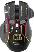 VBESTLIFE belaidė žaidimų pelė 2.4G laidinė "Bluetooth" 3 režimai 4000DPI RGB 10 makroprogramuojamų mygtukų, skirta "Windows" IOS "Android" (juoda)