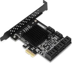 VBESTLIFE PCI-E į SATA 3.0 kortelė, PCI-E į SATA3.0 valdiklio išplėtimo kortelė, 8 prievadų SATA 3.0 sąsajos išplėtimo kortelė, suderinama su SATA6G, 3G, 1,5G kietaisiais diskais