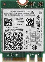 VBESTLIFE WiFi kortelė, AC-7265 belaidžio tinklo kortelė, 867M Bluetooth 4.0 dviejų dažnių tinklo kortelė, skirta "ThinkPad Helix" 2-osios kartos kompiuteriams, ThinkPad L450, L550 ir kt.