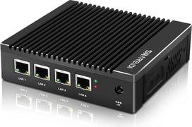Ventiliatoriaus neturintis ugniasienės mini kompiuteris su "Intel J4105 Quad Core", 4X "Intel 2.5GbE i226V" LAN prievadais, AES NI tinklo šliuzo testas su "pfSense" / "OpnSense" (8GB DDR4, 240GB SSD mSATA)