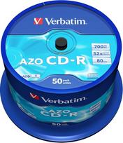Verbatim 43343 700MB 52x CD-R AZO Crystal 50 vnt.