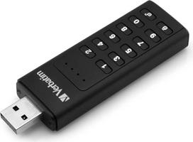 VERBATIM Keypad Secure USB Stick I USB 3.2 Gen 1 I 32GB I Atminties kortelė su slaptažodžio apsauga ir šifravimu I Komplekte yra USB-A prailginimo kabelis I USB-3, skirtas nešiojamiesiems kompiuteriams ir kt. I Juoda