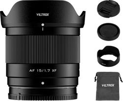 VILTROX AF 15mm F1.7 objektyvas Fuji X-Mount, f/1.7 APS-C automatinio fokusavimo centrinis teleobjektyvas, suderinamas su Fuji X-Mount fotoaparatais X-A1, X-E1, X-H1, X-M1, X-Pro2, X-Pro3, X-S10, XT30II, X-H2S, X-S20