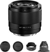 VILTROX AF 25mm F1.7 Air E objektyvas "Sony E-Mount", f/1.7 APS-C automatinio fokusavimo fiksuoto židinio nuotolio, suderinamas su "Sony E-Mount" veidrodiniais fotoaparatais ZV-E10 II, EV10, a6700, a6600, a6400, a7c II, a7rv, a7iii