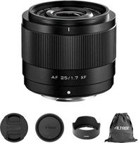 VILTROX AF 25mm F1.7 objektyvas Fuji X-Mount, f/1.7 APS-C automatinio fokusavimo centrinis teleobjektyvas, suderinamas su Fuji X-Mount fotoaparatais X-A1, X-E1, X-H1, X-M1, X-Pro2, X-Pro3, X-S10, XT30II, X-H2S, X-S20