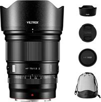 VILTROX AF 75mm F1.2 Pro Z objektyvas Nikon Z bajonetui, 75mm f/1.2 plataus kampo automatinio fokusavimo APS-C fiksuoto židinio nuotolio objektyvas su STM varikliu, suderinamas su Nikon fotoaparatais Z5, Z5II, Z50II, Z6II, Z30, Z8, ZFC, ZF