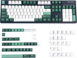 Vokiečių prancūzų italų italų ispanų UK ISO Botanical Dye Sub Thick PBT Cherry Profile Keycaps Set for QWERTZ AZERTY MX Keyboard (Keycaps Only) (German ISO)