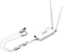 VONETS VAP11S-232 Pramoninis didelio našumo "WiFi" tiltas / retransliatorius / mini maršrutizatorius / interneto ir "WiFi" adapteris, "Hotspot" plėstuvas su 2 RJ45 prievadais / antenomis, USB / DC maitinimo šaltinis monitoriui, tinklo įrenginiams