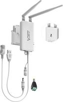VONETS WLAN tiltas/2.4GHz signalo kartotuvas/Mini maršrutizatorius/WiFi to Ethernet Hotspot Extender/WiFi WAN, LAN su 2 RJ45 prievadais, USB/DC maitinimas, skirtas pramoniniams PLC, DVR, stebėjimo, tinklo įrenginiams VAP11S