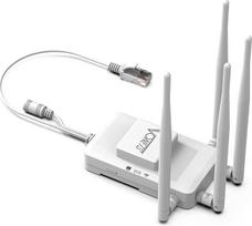 VONETS WLAN-zu-Ethernet-Adapter/Wireless Bridge VAR1800-H - Industriell, 5,8 GHz, 1800Mbit/s, Gigabit-Ports, PoE-Ausgang, 4 antenos, Reichweite 800 m, IP-/MAC-transparent, für IP-Kamera-Sicherheit