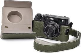 VOVMOEYA Fujifilm X100VI fotoaparato dėklas krepšys su reguliuojamu petnešėliu Fuji PU odos fotoaparato krepšys stilingas apsauginis nešiojamasis