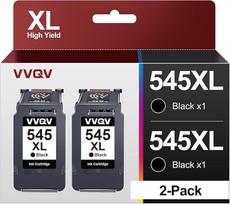 VVQV PG 545 XL juodos spalvos "Canon" spausdintuvų kasetės 545 skirtos "Canon" PG 545 XL juodos spalvos, skirtos "Canon Pixma TS3350 MX495 TR4550 TS3150 TR4551 MG2550s MG2555s TS3151 MG3050 MG2950 TS205 (juodos spalvos, 2 pakuotės)