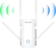 WAVLINK AX3000 dviejų juostų "Wi-Fi 6" diapazono ilgintuvas, "WiFi" ilgintuvas, "WiFi" kartotuvas su gigabitiniu prievadu, 4x5dBi antenos, palaiko kartotuvo/AP/maršrutizatoriaus/Mesh režimą, lengvai nustatomas, veikia