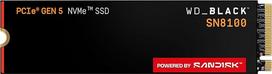WD_Black SN8100 8 TB PCIe 5.0x4 (iki 14 900/14 000MB/s skaitymo/rašymo greitis TLC 3D CBA NAND) Powered by SANDISK