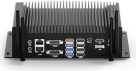 WEIDIAN pramoninis kompiuteris, mini kompiuteris "Win 11 Pro" be ventiliatoriaus "Core i5-10210U" DDR4 8GB RAM 256GB SSD, 6 x COM RS232/422/485, GPIO, 4K 3x ekranas (HD+DP+Type-C), 2Lan, 8USB, WiFi ir BT Automatinis įjungimas