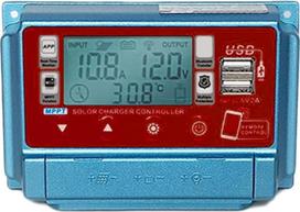 WiFi + BT 30A saulės įkrovimo valdiklis 12V/24V/36V/48V/60V įkrovimo MPPT valdiklis LCD ekranas Dvigubas USB 5V išvesties valdiklis Programėlė Nuotolinio valdymo saulės įkrovimo valdiklis
