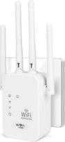 WLAN stiprintuvas, 1200Mbps WLAN kartotuvas su 4 antenomis, "WiFi" stiprintuvas su Ethernet prievadu, "WiFi Extender Booster" WiFi interneto stiprintuvas visiems WLAN įrenginiams prijungti - baltas