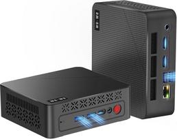 wo-we P6 AMD Ryzen 5 3550H mini kompiuteris, 16GB DDR4 RAM ir 512GB SSD (Beat N150/N100/N95, 4C/8T, iki 3,7 GHz) Mini kompiuteriai, dvigubas HDMI 2.0, 4K trigubas ekranas, Wi-Fi5/BT 5.0