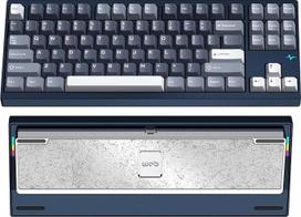 WOBKEY Crush 80 Reboot CNC aliuminio 5 sekundžių greitojo atleidimo, trigubi prijungimo režimai, mechaninė klaviatūra su puikia akustika (Pro Navy)