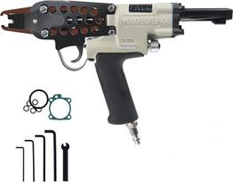 Woodpecker C-7EA pneumatinis kiaulės žiedo pistoletas, 15 kalibro, 19 mm karūna, 7,0 mm užrakto skersmuo, pneumatinės kiaulės žiedo replės, C tipo replės, aptvarų įrankis narvams, automobilių sėdynėms