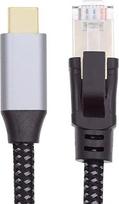xiwai USB-C į Ethernet tinklo kabelis, C tipo USB RJ45 vyriškasis didelės spartos 1000Mbps Gigabit Direct Connected LAN tinklas, suderinamas su "Thunderbolt3", skirtas nešiojamiesiems kompiuteriams ir planšetiniams kompiuteriams 1.2M