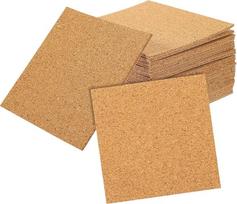YARNOW 80 Selbstklebende Korkunterlagen für Wand und Töpfe 2mm Starke Korkplatten aus Synthetischem Material Schützend und Multifunktional für Selbstgemacht Bastelprojekte und Büro