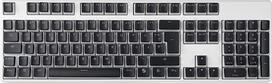 YMDK Pudingo vokiečių ISO QWERTZ dvigubo šūvio PBT blizgesio per OEM profilio klavišų dangtelių rinkinys, tinkantis MX jungikliams 108 87 61 mechaninei klaviatūrai